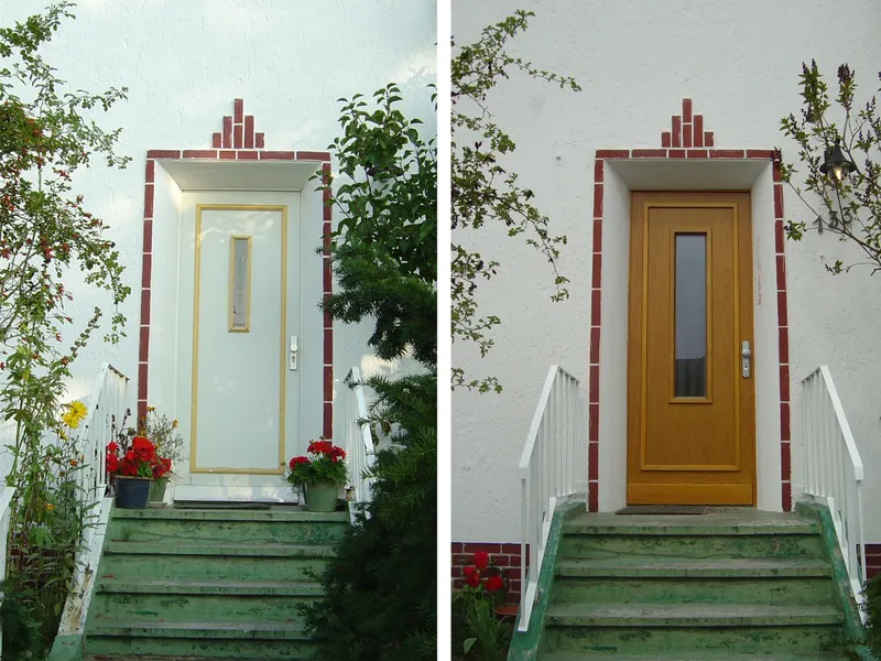 Haustür alt-neu in Eiche