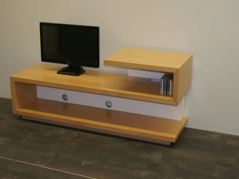 TV-Regal Buche weiß